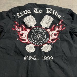 Ablanche motorcycle club button up